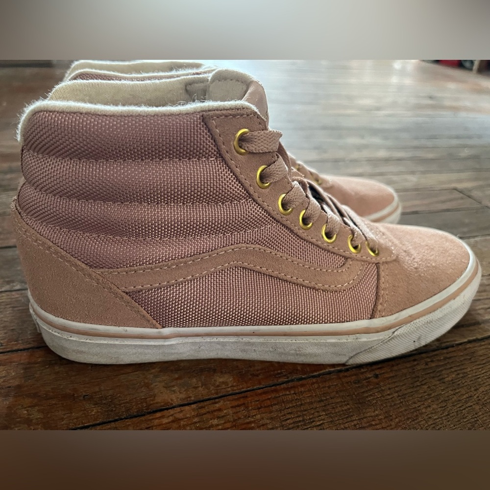 Vans Ward Hi Top Mahogany Rose Gold Sneakers Sk8 Skateboard Womens Sz 7.5